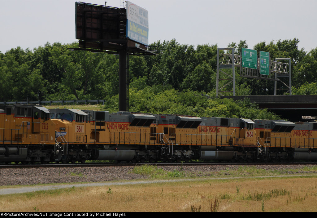 UP Freight Train tied down